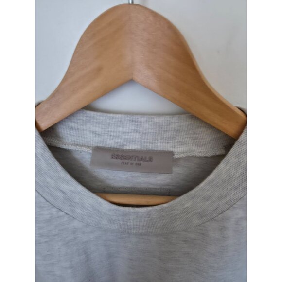 Essentials Fear Of God Dark Oatmeal 100% Cotton Casual Crewneck T-Shirt Sz XL - Picture 6 of 9